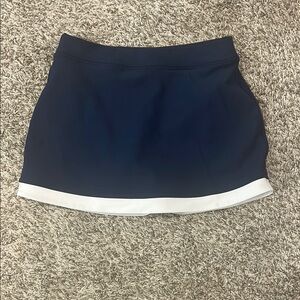 Navy Blue Athletic Skirt with White Trim